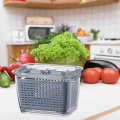 Plastic Storage Box Washing Colander Baskets Kitchen Refrigerator Food Fresh Keeping Box Vegetable Fruit Drain Box