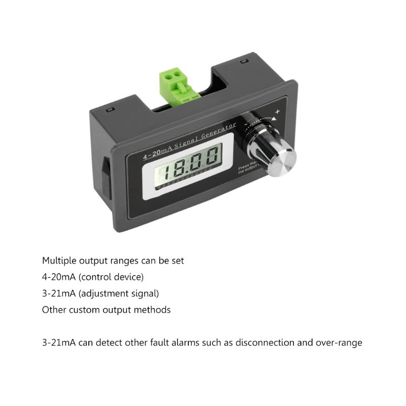 2-wire 4-20mA Current Loop Signal Generator Panel-mounted Current Transducer Support 2,3,4 wires