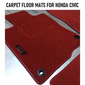 Luxury Car Floor Mats Carpet Leather Pillow For Honda Civic Car Accessories