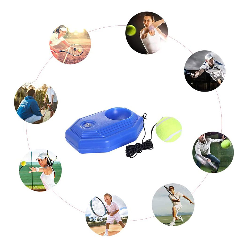 Exercise Self-study Rebound Ball with Trainer Base Tennis Practice Training Tool Exerciser Equipments Gym Training