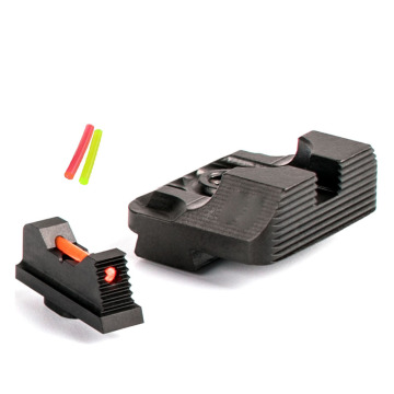 Magorui Sight Set .230 Fiber Optic Front Sight / Rear Combat v3 for Glock standard models 17,17L,19 Tactical Hunting Accessories