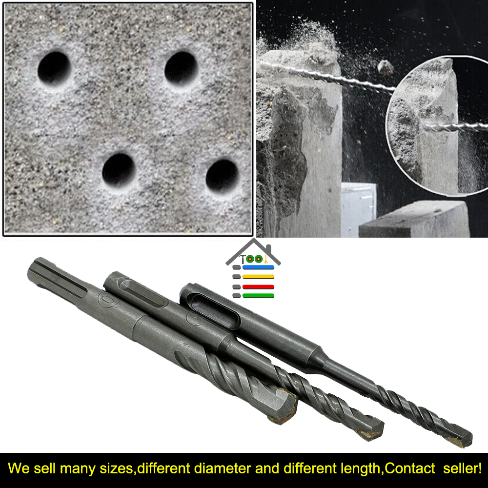 10mm SDS Plus Electric Rotary Hammer Drill Bits 260mm Length For Wall Concrete Brick Block Masonry Materials Hole Saw Drilling