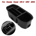 Car Auto Black Console Storage Box Organizer Tray Holder For Honda Vezel HR-V
