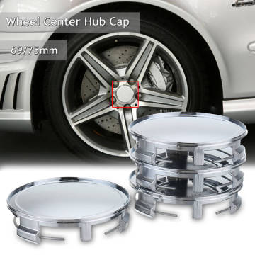 4pcs a set 75mm/69mm Black Car Auto Wheel Center Hub Cover Cap For Benz