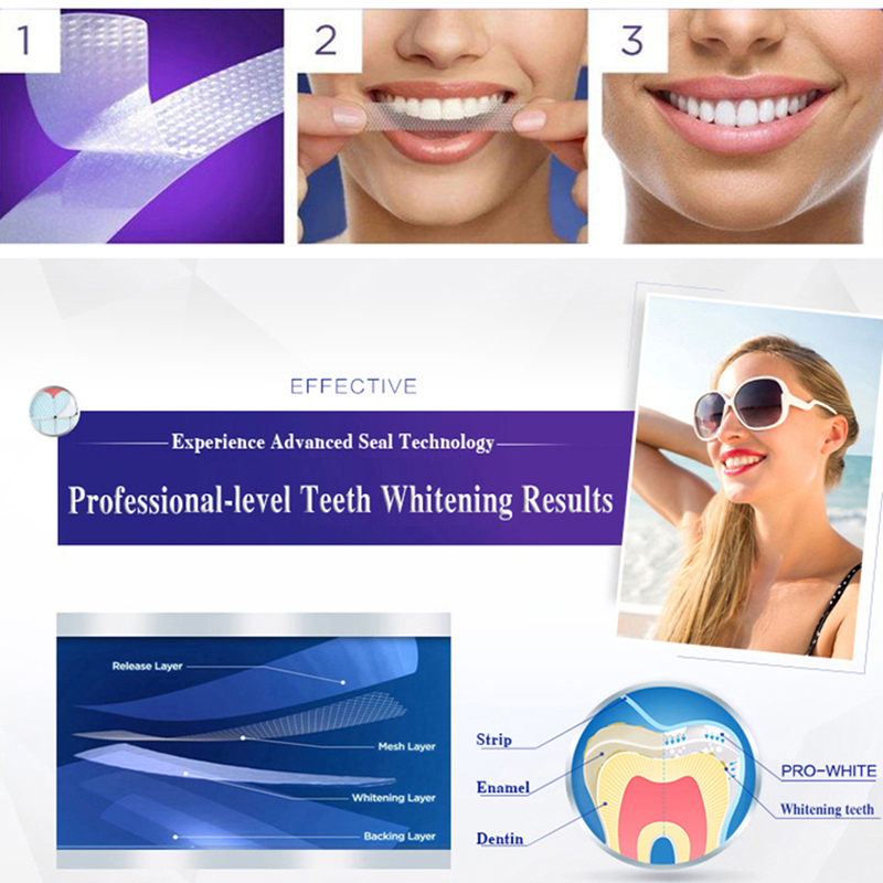Genuine 3D White Strips Luxe Professional Effects Oral Hygiene Care Tooth Whiter Bleaching Teeth Whitening Strips