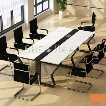 1PC Modern Minimalist Style Conference Table Office Computer Desk Steel Wood Structure Colorful Conference Table Without Chair