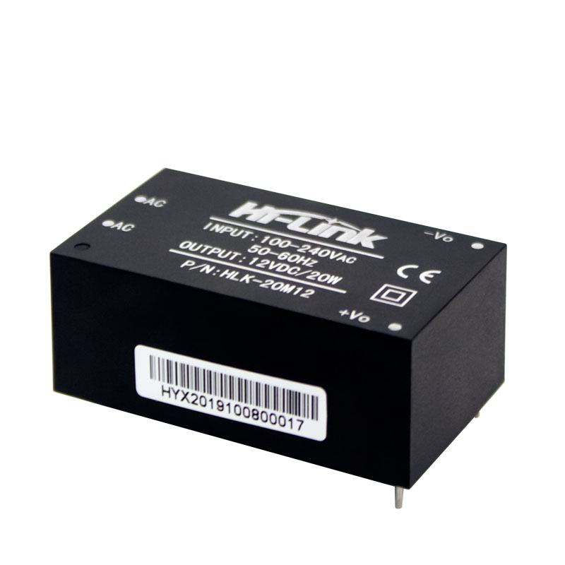 Free shipping 5pcs/lot Hi-Link HLK-20M12 220v 12V 20W AC DC compact isolated step down power supply module