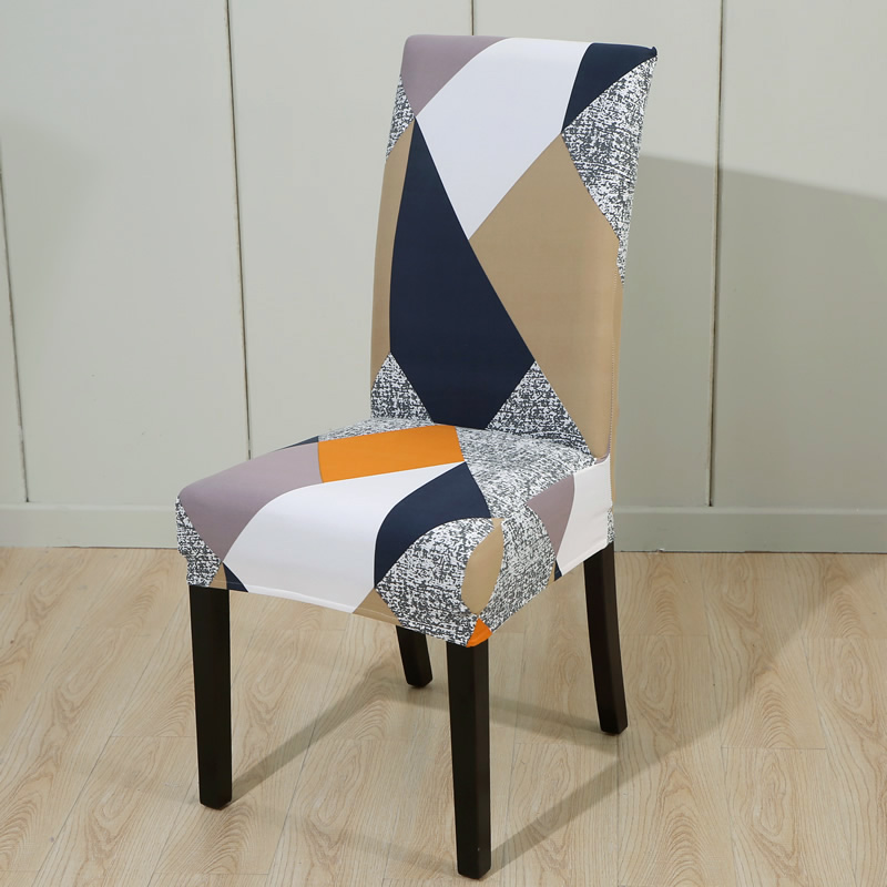 Printed Spandex Stretch Chair Cover Removable Washable Chair Covers Elastic Dining Seat Covers For Hotel Home Banquet Restaurant