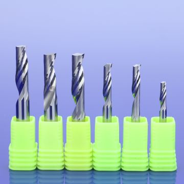 5pcs 4mm Single Flute Milling cutter for Aluminum CNC Tools Carbide alucobond End mill Router bits,aluminum composite panels