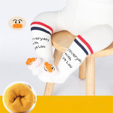 Winter Thicken Newborn Baby Warm Cotton Long Socks Boys Girls Christmas Tree Cartoon Animals Doll Socks Toddler High Tube Socks