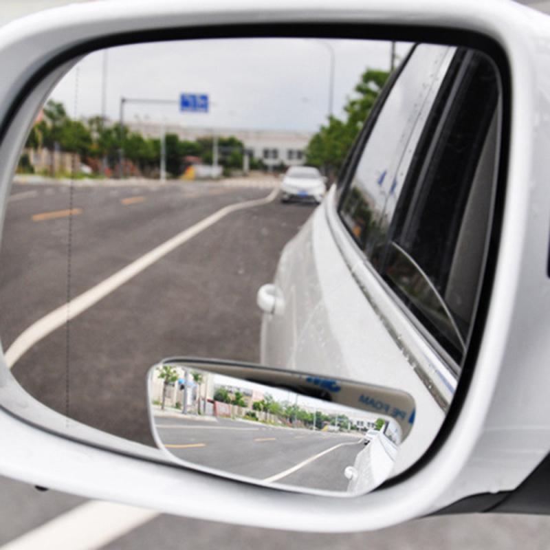 1Pair Wide Angle Side Round Convex Mirror RearView Mirror Car Vehicle Blind Spot Mirror Security Auxiliary Lens Car Accessories
