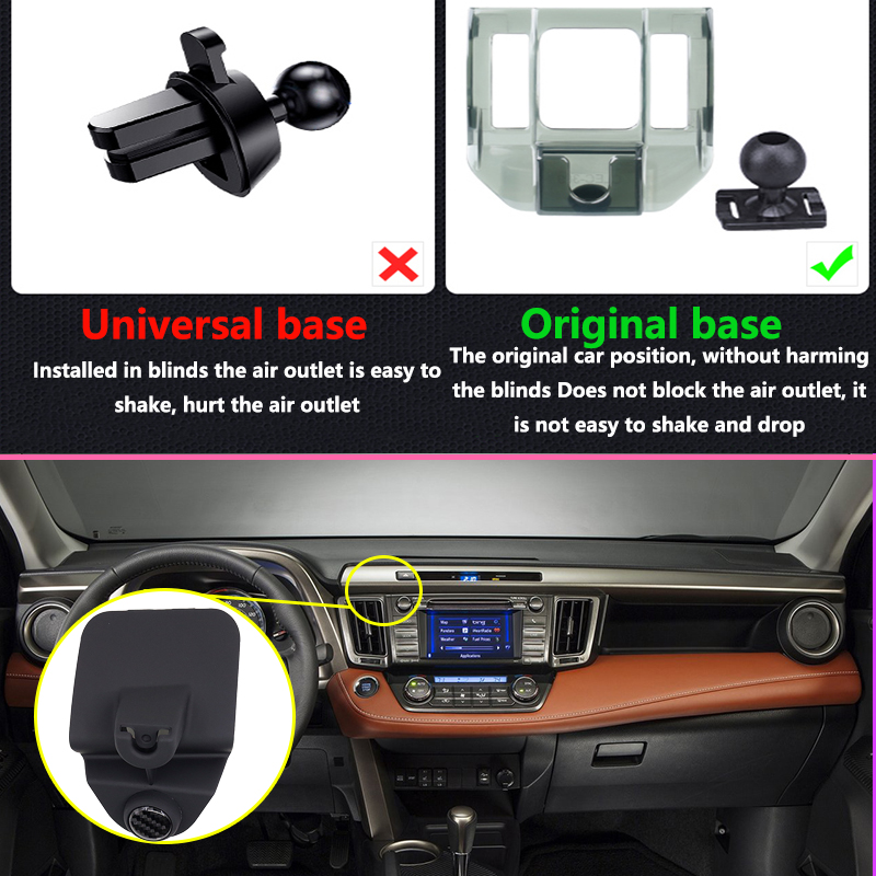 Car Mobile Phone Holder for Toyota RAV4 RAV 4 XA40 2013 2014 2015 2016 2017 2018 Telephone Bracket Car Accessories for iphone