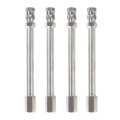 Hot Sale 4PCS Durable 100mm Chrome Tyre Valve Extension Rod Replacement Twin Wheel Adapter for Car Truck Lorry Van Bus