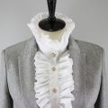 1PC Womens Victorian Vintage Palace Half Shirt Blouse Stand-Up Ruffles Fake Collar