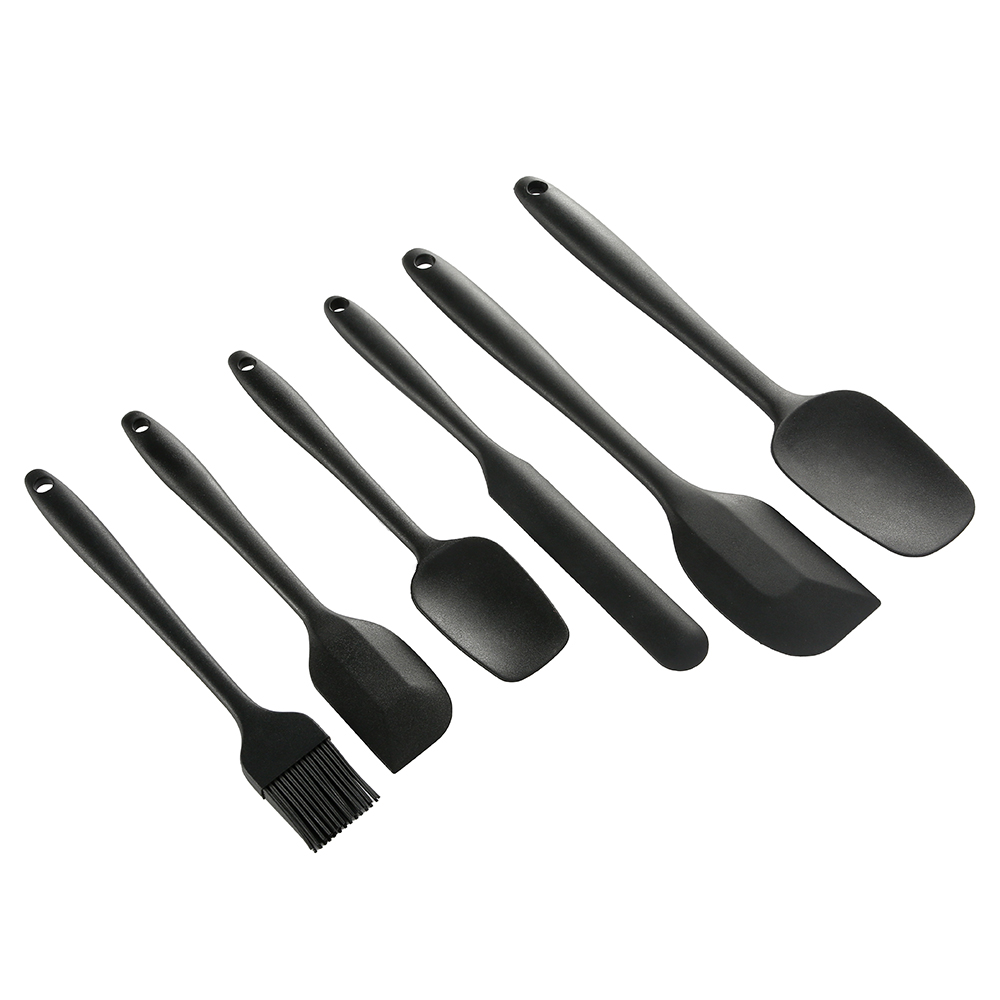 6pcs Cooking Tools Set Non-stick Cooking Spoon Spatula Ladle Egg Beaters Silicone Heat-Resistant Cream Scraper Kitchen Tools