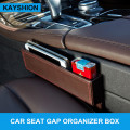 Leather Car Seat Crevice Storage Box Multi-Purpose Auto Gap Filler Organizers Carrying Pocket Middle Side Content Phone Holder