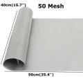 Mesh Filter 50 304 Stainless Steel Wire Cloth Woven Silver Screen 40x90cm Silver