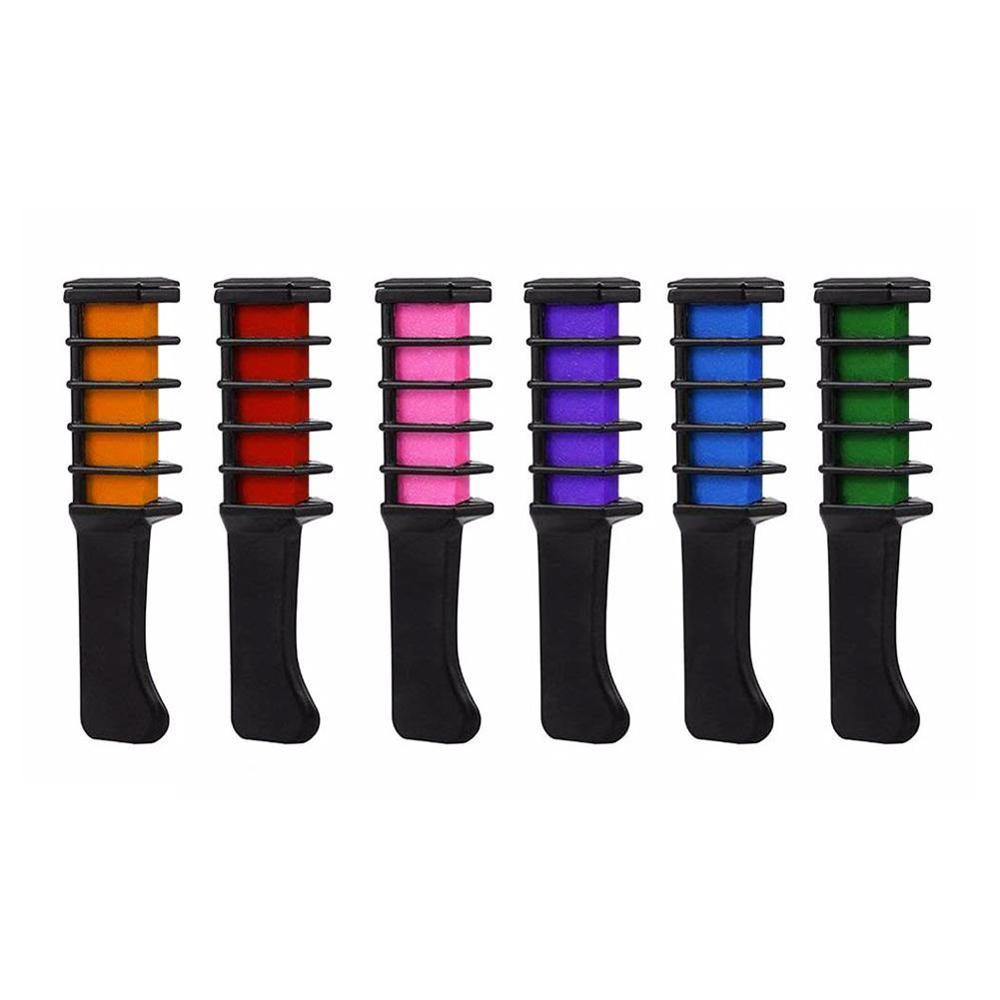 6/8/10 Color Set Temporary Hair Chalk Color Comb Dye Cosplay Washable Hair Color Comb for Party Makeup