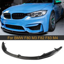 For BMW F80 M3 F82 F83 M4 Front Bumper Lip Splitters For Sedan Coupe Convertible 2014 - 2018 Car Bumper Lip Spoiler Carbon Fiber