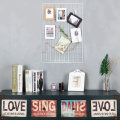 Grid Panel, Photo Wall Display,Mesh Wall Decor, Multifunctional Hanging Picture Wall, DIY Art Display, with S-Shaped Hooks, Clip