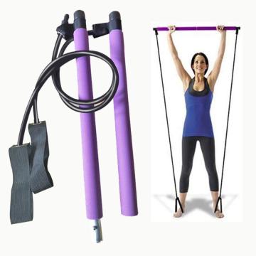 Portable Pilates Bar Stick with Resistance Band for Gym Home Fitness Sports Body Workout Exercise Sports Fitness Supplies