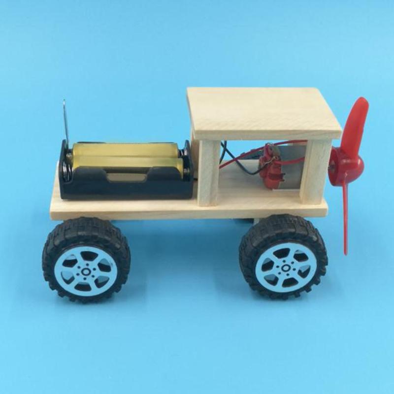 Diy Electric Wind Car Assembled Puzzles Science Experiment Kits Educational Mini Model Early Learning Toy Kid Science Toys Gif