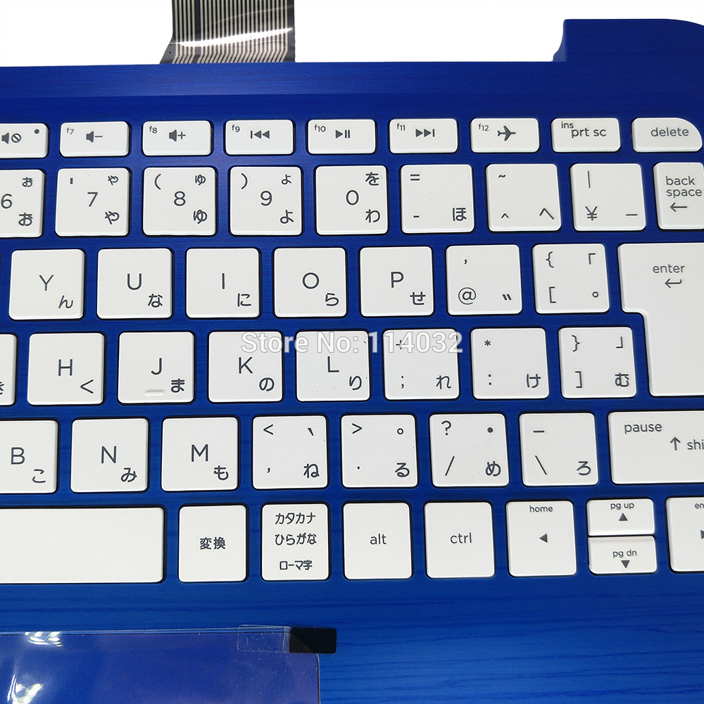 For HP Stream 11 11-R 11-D JP Keyboard 11-R015 11-r014 11-R015NR Japanese White Blue Palmrest Touchpad Upper Case FAY0H001010