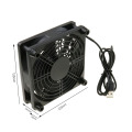Router Cooling Fan DIY PC Cooler TV Box Wireless Silent Quiet DC 5V USB Power 120mm 240mm Fan 12CM W/Screws Protective Net