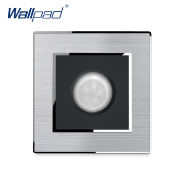 Motion Sensor Switch Stainless Steel Panel With Silver Border Wallpad Wall Switch AC220V