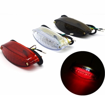 12V Motorcycle Rear Brake LED Tail Stop Light Lamp For Dirt Taillight Rear License Plate Light Decorative Lamp Accessories