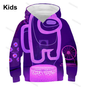 Among Us Cartoon Tops Teen Clothes 8 To 19 Years Kids Sweatshirt Impostor Game 3D Printed Boys Girls Hoodie