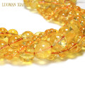 Wholesale AAA+ Natural Citrines Crystal Beads Yellow Quartz Natural Stone Beads For Jewelry Making Diy Necklace 6/ 8/10/12mm 15"