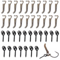 40Pcs Carp Fishing Tackle Including Carp Fishing Hook Sleeves Screw Peg With Ring Swivel Chod Rig Terminal Tackle Accessories