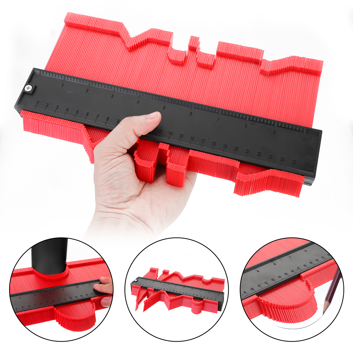 Contour Gauge Plastic Profile Copy Contour Gauges Standard Wood Marking Tool Tiling Laminate Tiles Tools Profile Measuring Tools