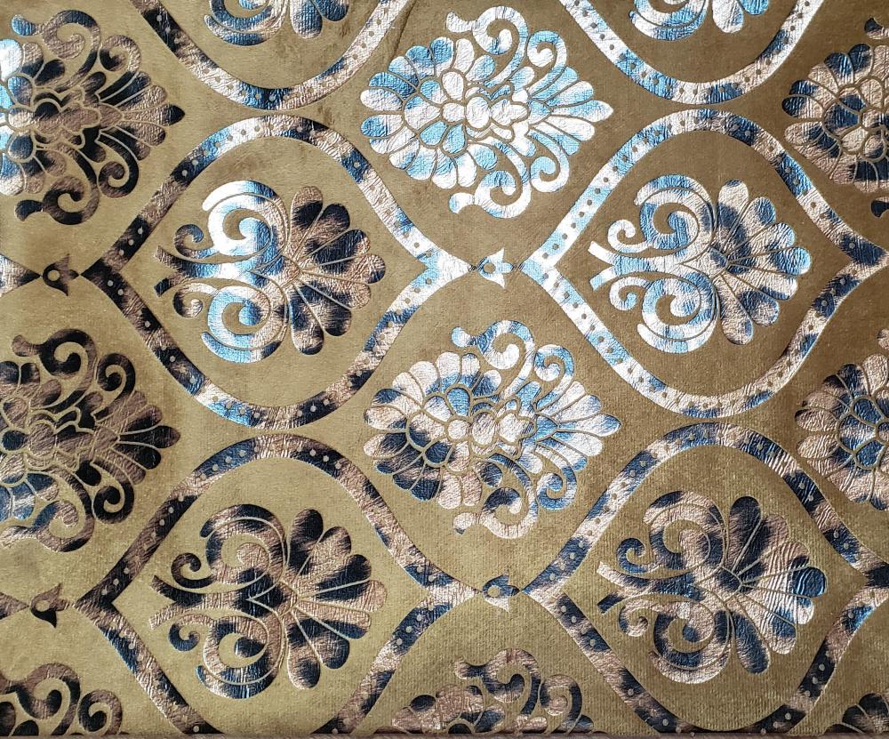 Foil Velvet Upholstery Fabric