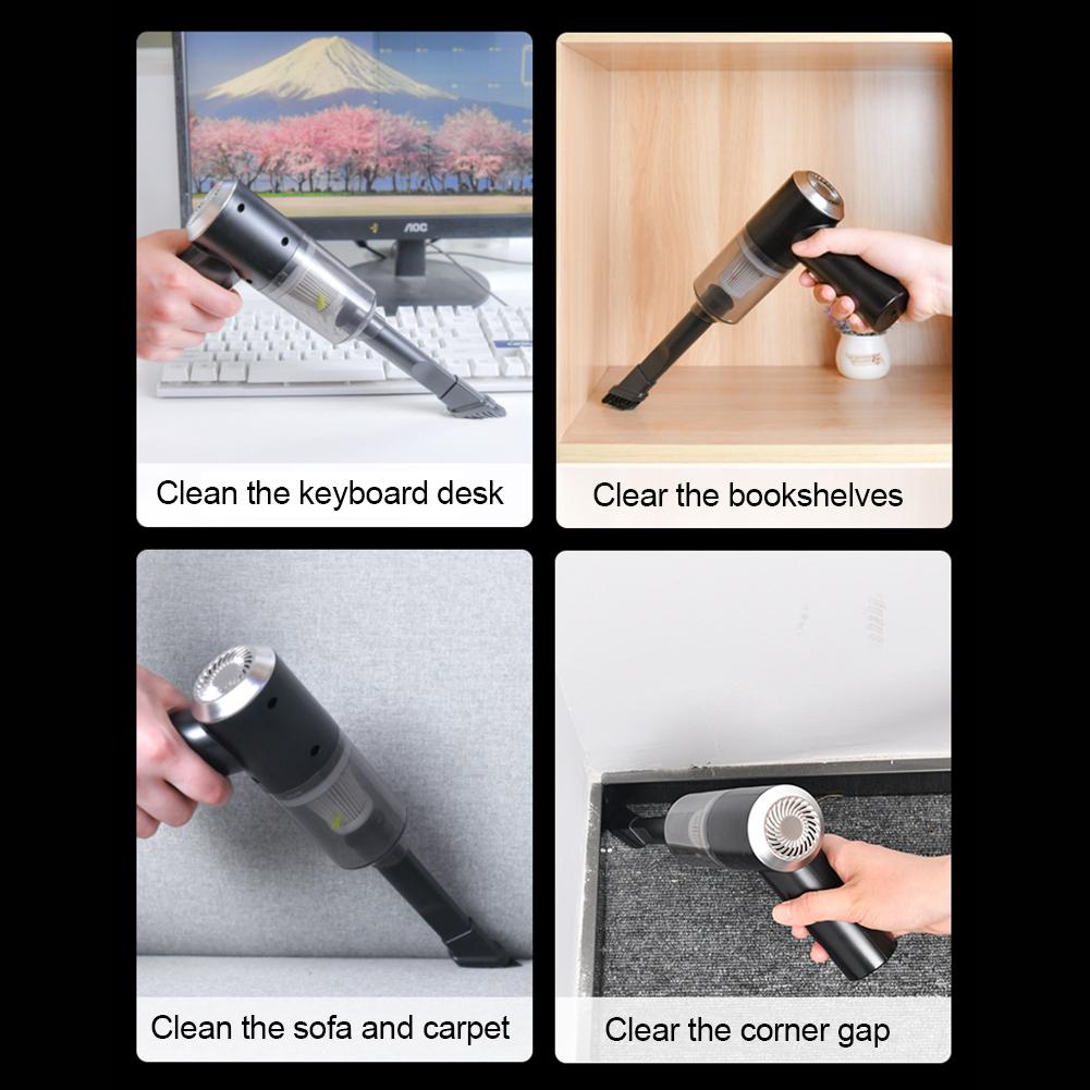 120W 5500PA Car Mini Vacuum Cleaner USB Rechargeable Small Hand-held Vacuum Cleaner For Desktop Keyboard Drawer Car Interior Dus