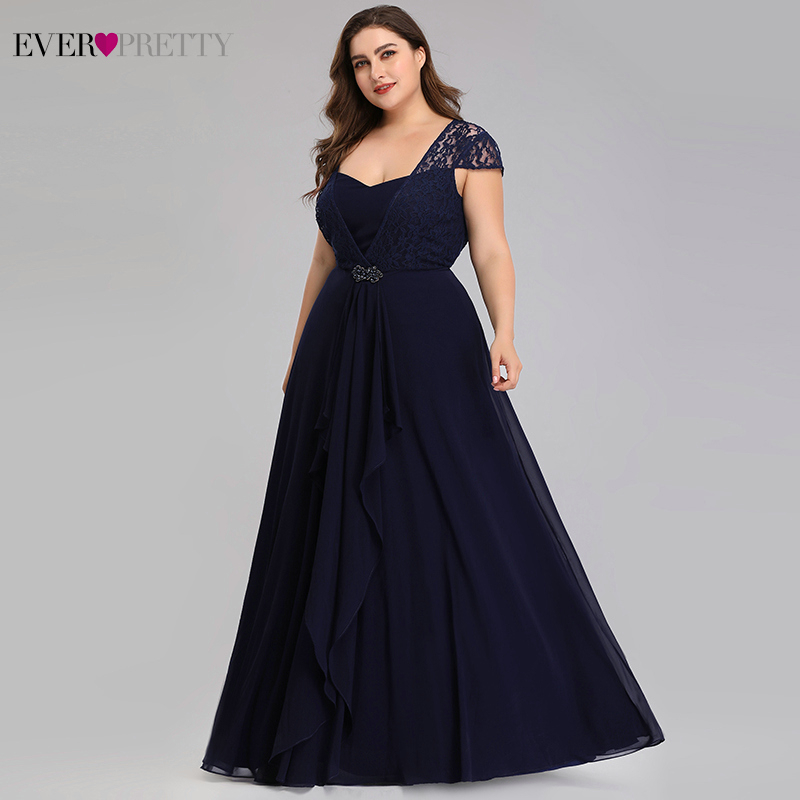 Plus Size Lace Mother Of The Bride Dresses Ever Pretty A-Line Cap Sleeve Elegant Navy Blue Dinner Gowns Kurti Robe Mere Mariée