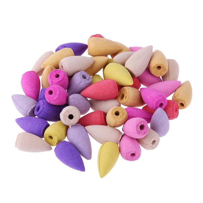 10pcs/bag Natural Tower Incense Mixed Scent Aromatherapy Fresh Air Aroma Spice Air Purifying Backflow Air Freshener