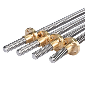 T8 Lead Screw 300/330/350/380/400/500MM 8MM Leadscrew With Copper Nut 3D Printer Parts Linear Rail For T-type Stepper Motor CNC