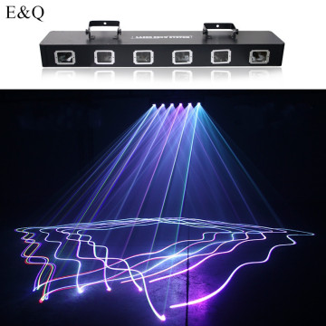 Fast shipping LED six eyes RGBY laser disco party DMX control light projector DJ party Christmas stage lighting effects