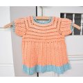 Vintage Crochet Baby Dress Peach Crochet Baby Clothes Size