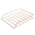 Folding Wrought Iron Letter Magazine Newspaper Holder Storage Rack File Tray for Office Desk Organizer Supplies L4MA