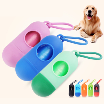 Pill Bone Shape Pet Waste Garbage Bags Dog Poop Bag Dispenser Carrier Litter Box Poop Holder Bags Pet Dog Products Supplies