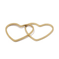 50Pcs Raw Brass Earrings Charms Heart Connector Chain Choker Link Resin Frame DIY Jewelry Making Earrings Findings Accessories