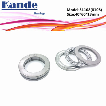 Kande 51108 8108 2pcs 40x60x13 ABEC-1 bearing Flat Thrust Ball Bearing Axial thrust bearing 8108