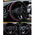 Car Steering Wheel Covers Reflective Faux Leather Elastic Truck Leather Design Auto Steering Wheel Protector Steering Covers
