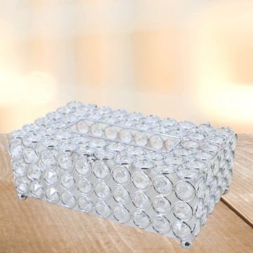 Crystal Tissue Box Simple Home Living Room Coffee Table Drawers Desktop Napkin Storage Box Creative Car Living Room