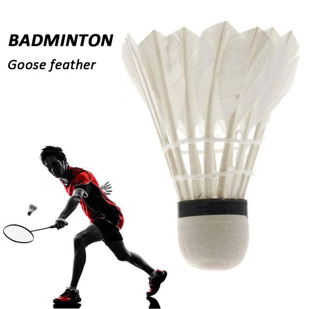 12Pcs/lot Standard Badminton Ball Barrel Badminton Goose Feather Shuttlecock Speed 77 Durable Badminton Ball for Training Exerci