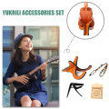 4pcs Guitar Ukulele Capo Tuning Tuner Guitar Clamp Clip String Strap Musical Stringed Instrument Parts Accessories