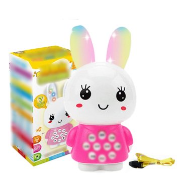 Early Education Machine Toy Cartoon Bunny Mini Story Machine Multi-Function Music Ancient Poem Baby Learning Machine